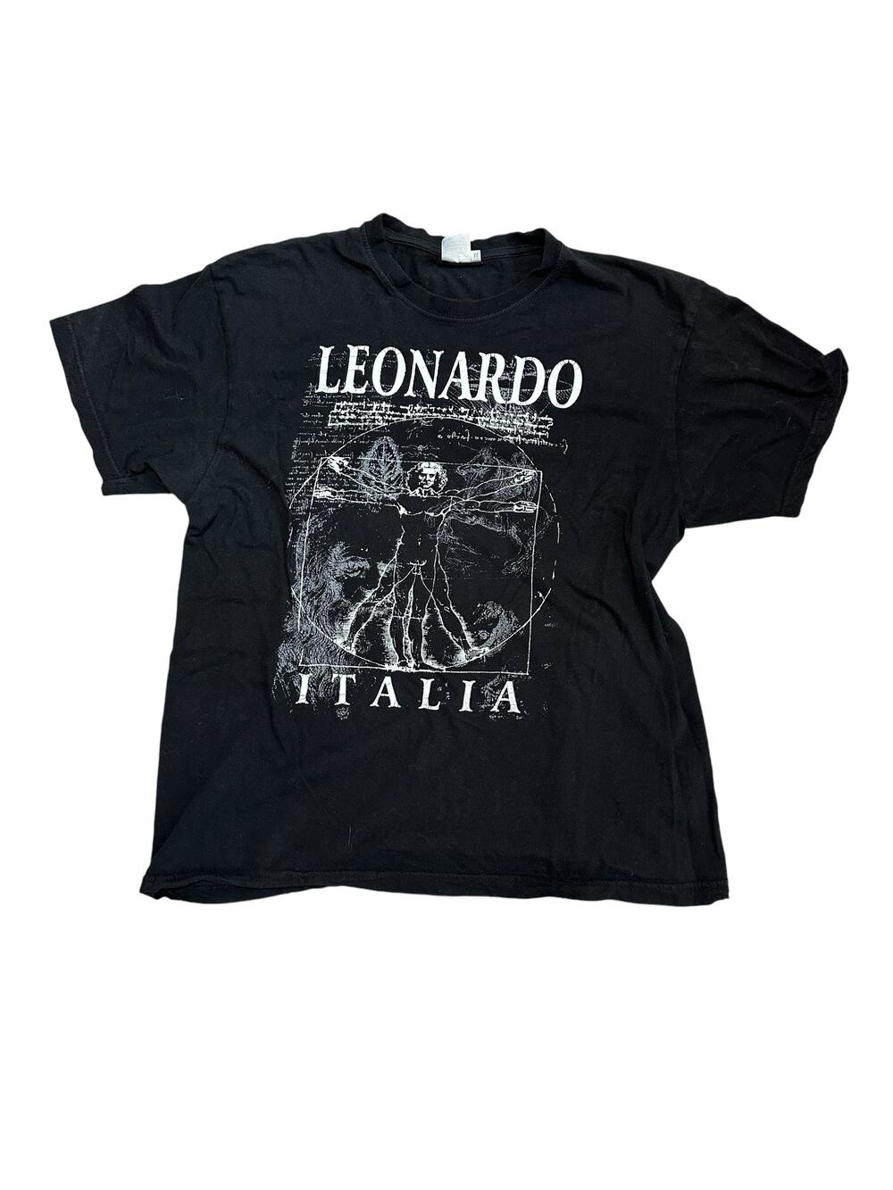 Vintage Leonardo Italia Black Men’s T-Shirt Size XL